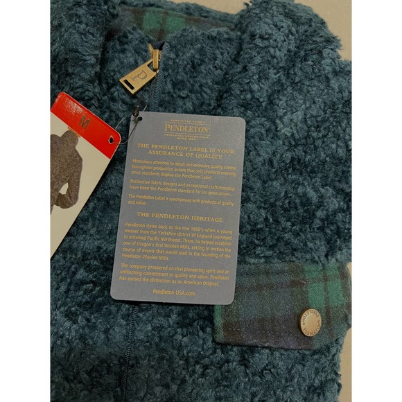 Pendleton Women's Full Zip Sherpa Jacket - Dark Blue - Medium - Picture 5 of 6